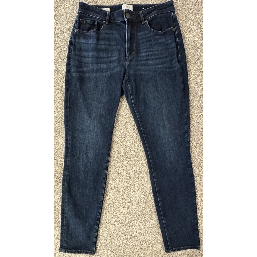 Ann Taylor Loft Jeans Womens Size 6 Dark Wash Curvy Skinny Denim Ankle